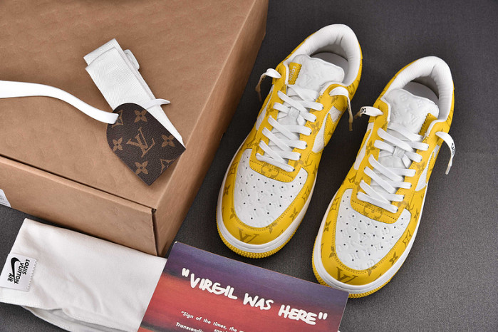 NIKE LOW AIR FORCE 1 X yellow white