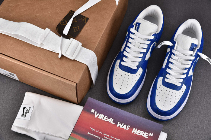 NIKE LOW AIR FORCE 1 X bule white