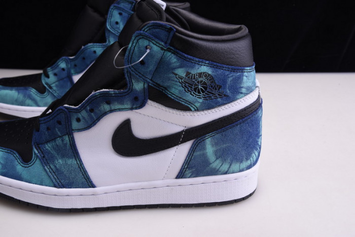 Air Jordan 1 Tie-Dye white black aurora green CD0461-100
