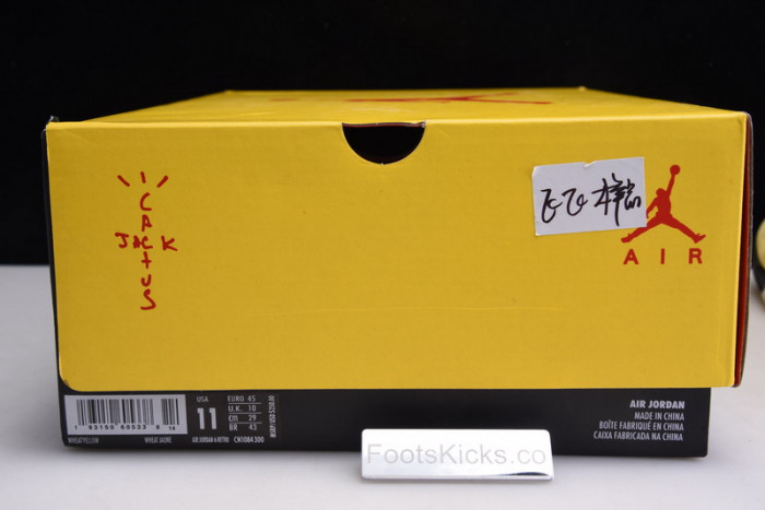 Travis Scott Air Jordan 6 yellow Cactus Jack CN1084-300