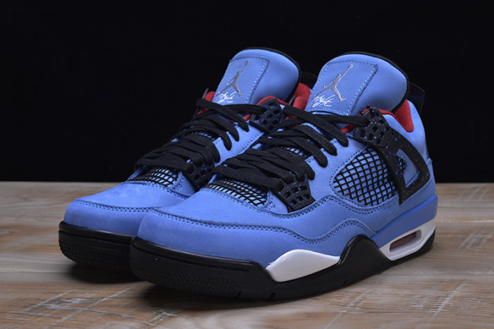 Travis Scott x Air Jordan 4 “Houston Oilers” University Blue 308497-406