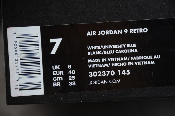 Air Jordan 9 Retro Pearl Blue 302370-145