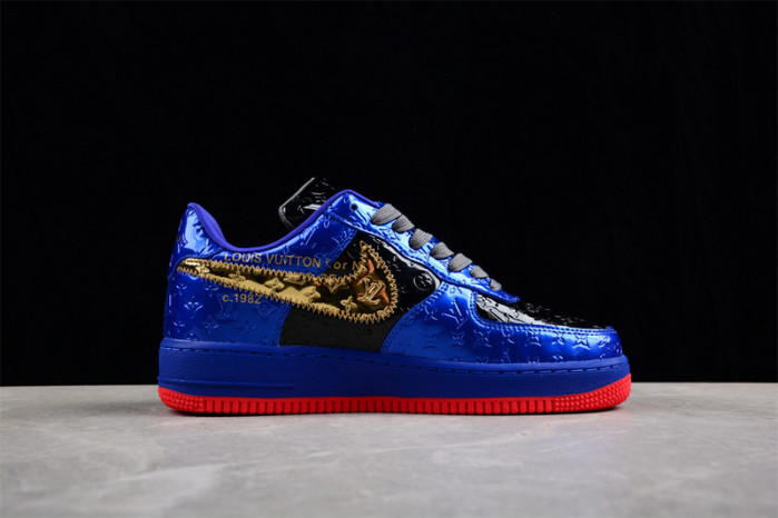 NIKE LOW AIR FORCE 1 X royal blue black