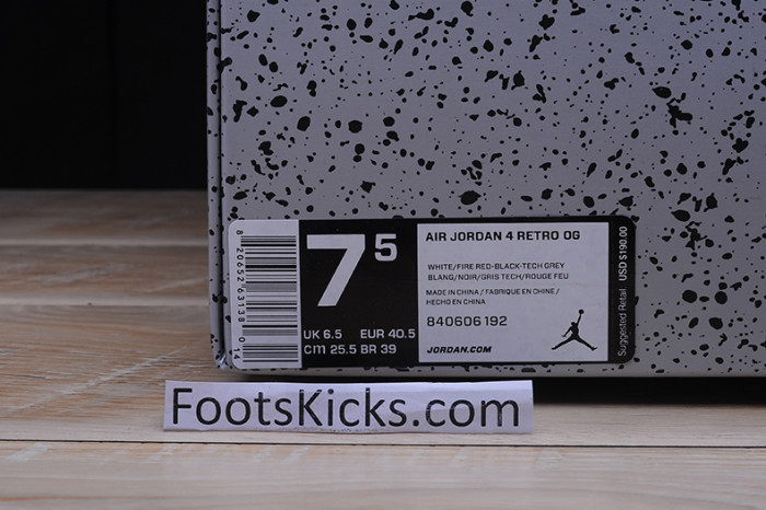 Air Jordan 4 OG “White Cement” 840606-192
